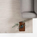 Revival Rugs Soloba 6'7"x9' Washable Area Rug for Living Room Bedroom - 100% Recycled Oeko-TEX Certified, Medium Pile, Beige, Cream
