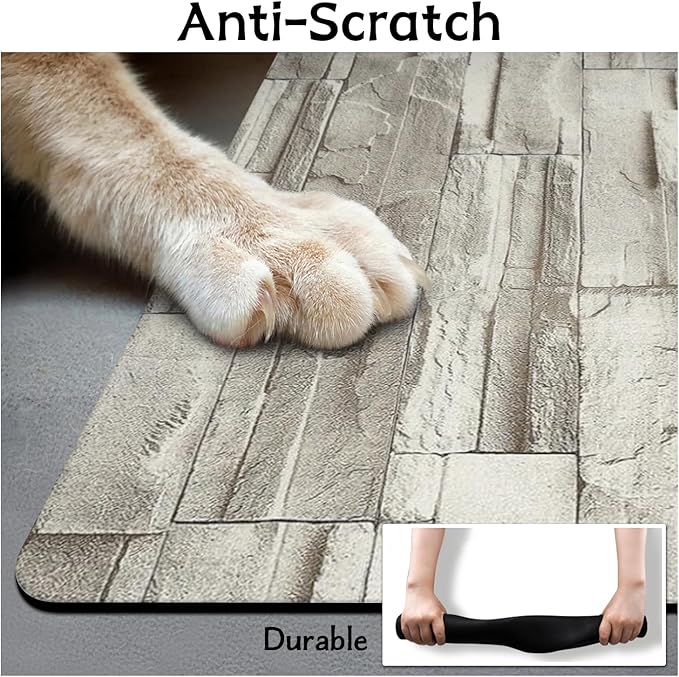 Pet Food Mats for Floor, Absorbent Dog Mat for Food and Water Dispenser Mat, Dog Food Mat Quick Dry Cat Food Mat Pet Supplies