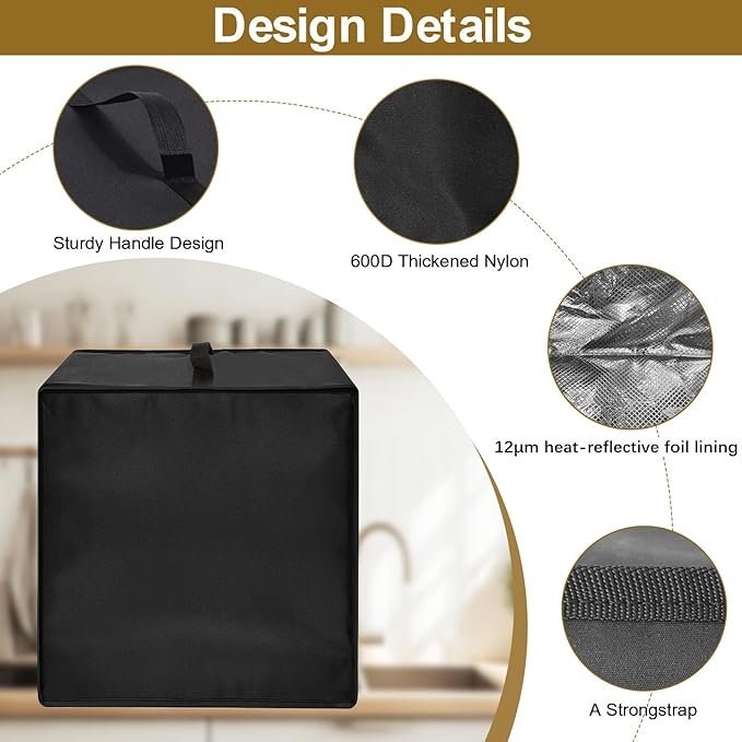Air Fryer Cover for Ninja AF101 4QT, Fits Instant Pot Vortex 6QT XL & Chefman 4QT, Heavy Duty Heat/Dust Proof Waterproof Cover, 13.79"x10.24"x11.82"H
