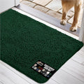 GORILLA GRIP SOAKSTOPPER Dog Door Mat, Machine Washable Rug Absorbent Doormat Captures Moisture Mud Dirt, Quick Dry Soft Chenille Entryway Rugs Indoor Entrance Mats for Dog Paws, 24x17 Deep Green