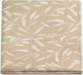 ZonLi Futon Mattress Cover Queen Size for Traditional Japanese Floor Futon Mattress with Zipper,Tatami Floor Sleeping Mat Cover,Super Soft and Machine Washable (64‘’x84‘’, Beige Leaves)