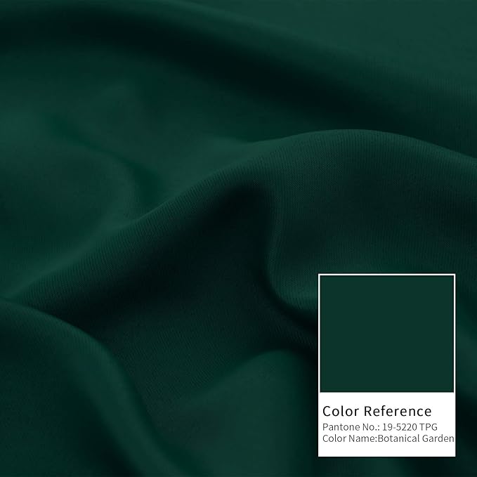 BGment Short Blackout Curtains for Bedroom Window 45 Inch Length - Emerald Green Thermal Insulated Drapes Room Darkening with Rod Pocket for Cafe Bathroom Ktichen, 42 x 45 Inch, 2 Panels