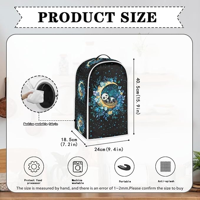 Panda Moon Blender Covers for Kitchen Food Processor Cover with Durable Handle, Dust Covers for Kitchen Appliances Stand Mixer or Coffee Maker Appliance Cover for Household