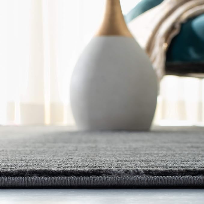 SAFAVIEH Vision Collection Area Rug - 9' Square, Grey, Modern Ombre Design, Non-Shedding & Easy to Clean, Ideal for Living Room, Bedroom, Dining Space (VSN606D)