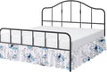 Cottington Lane Ruffled Bed Skirt Queen Size with Split Corner, Brushed Microfiber Hotel Quality Dust Ruffle, 14 Inch Drop Gathered Bedskirt, Soft, Stylish, Shrink & Fade Resistant, Blue Blossom