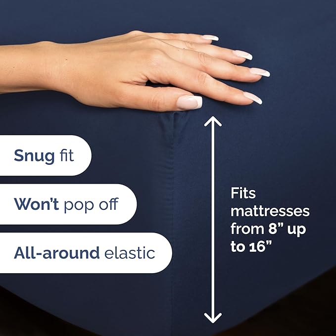 Full XL Bed Sheets - Extra Long Extended Full Sheet – Luxurious, Easy-Fit Sheet Set - Fits between 8” to 16" Deep Pockets, 54" x 80" for Full XL Mattresses - Ideal for Extra Long Full Beds