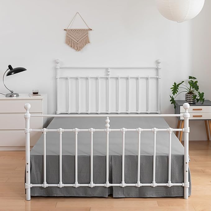 Twin Bed Skirt - Twin Size Bed Skirt 14 Inch Drop with Split Corners, Pleated Waffle Weave Bed Skirt,Tailored Dust Easy Fit,Machine Washable (Grey, Twin - 14" Drop)