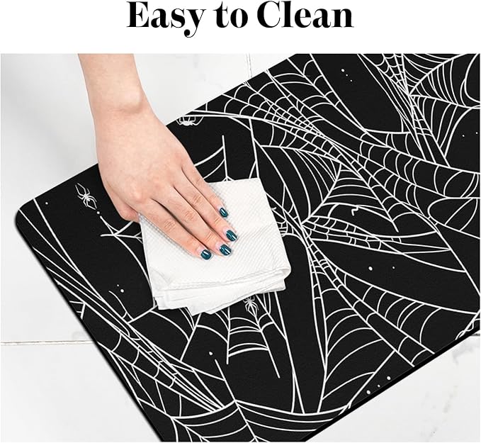 Halloween Dog Food Mats for Floors, Absorbent Dog Bowl Mat for Food and Water Dispenser Mat, Quick Dry Cat Food Mat Pet Supplies