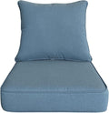 Goodgoods 24x24 inch Outdoor/Indoor Deep Seat Patio Cushion Set of 1 Resilient Foam Filling Water Repellent Stain-Resistant UV Resistant Weather Resistant Deep Seat Bottom Light Blue