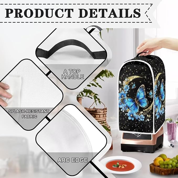 Snowman Pattern Blender Dust Cover, Stand Mixer or Coffee Maker Appliance Cover, Anti Fingerprint Polyester Dust Proof Stain Resistant for Blender Home Kitchen
