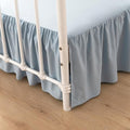 Bed Skirt Full Size Ruffled Bed Skirt with Split Corners, 12 Inch Drop Dust Ruffle Bed Skirts with Platform, Gathered Style, 100% Microfiber, Grayish Blue