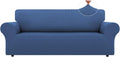 LURKA Stretch Oversized Sofa Slipcovers 1 Piece Couch Covers for 3 Cushion Couch Sofa Furniture Protector Full Sofa Covers with Elastic Bottom for Kids and Pet (X-Large, Blue)