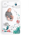 JumpOff Jo - Fitted Crib Sheet, Super Soft Breathable 100% Cotton Baby Crib Sheet for Standard Crib Mattresses and Toddler Beds, 28 in. x 52 in. - Moonlight Mermaid