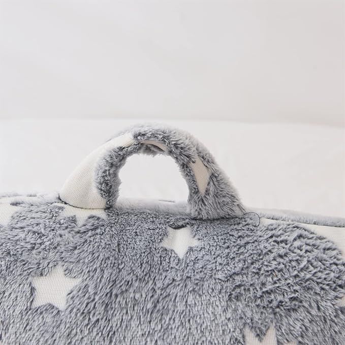 Meeting Story Glow in The Dark Star Moon Luminous Reading Pillows Sparkling with Arms Back Pillow for Bed, Bed Rest Pillow for Adults Teens, Kids, (Grey)