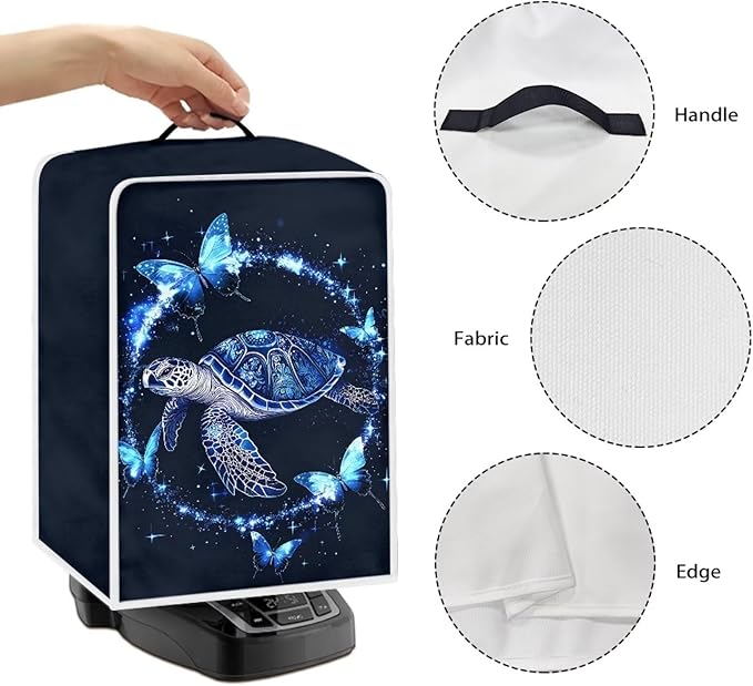Mumeson Sea Turtle Butterfly Coffee Maker Cover,Home Kitchen Appliance Protector Cover Stain Dust Resistant Supplies Protect Cover with Handle Stand Blender Mixer Dust Covers