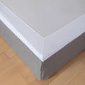 Twin Bed Skirt, Wrap Around Bed Skirt with Pleated Corner, 12 Inch Drop Pleated Waffle Weave Bedskirts, Anti-Slip, Microfiber, Grey, 12'' Twin