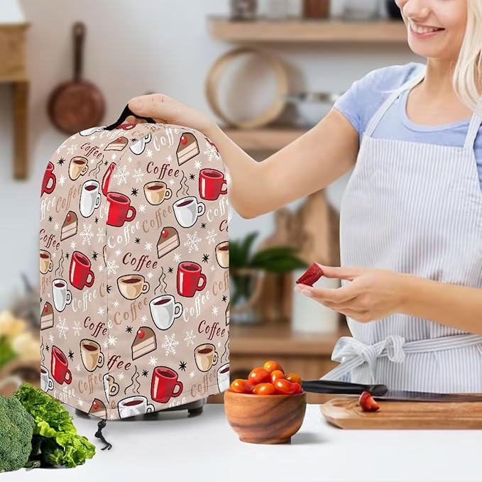 Coffee Cake Coffee Machine Dust Cover Mixer Hood Cover Blender Covers for Kitchen Counter Blender Dust Covers for Kitchen Counter Kitchen Decor