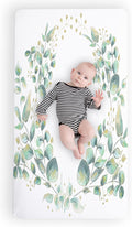 JumpOff Jo - Fitted Crib Sheet, Super Soft Breathable 100% Cotton Baby Crib Sheet for Standard Crib Mattresses and Toddler Beds, 28 in. x 52 in. - Botanical