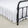 Bed Skirt Ruffled Bed Skirt with Split Corners, 18 Inch Drop Dust Ruffle Bed Skirts with Platform, White, Twin Size