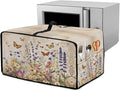 Toaster Oven Cover Washable Small Kitchen Appliance Dust Cover with Pockets, for Air Fryer Toaster Ovens, Microwaves, S, 14.5 x 18.5 x 9 Inches, Retro Floral Butterfly Print