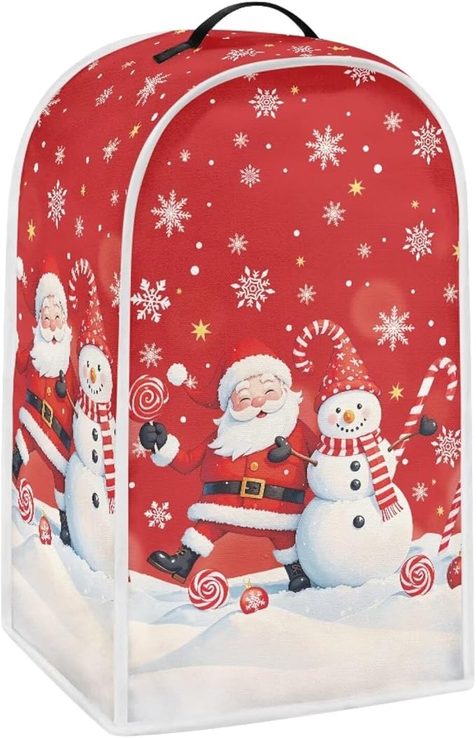 Christmas Blender Cover for Kitchen Cute Food Processor Dust Cover with Handle Decorative Coffee Machine Dust Protector Covers for Kitchen Countertop Christmas Decoration