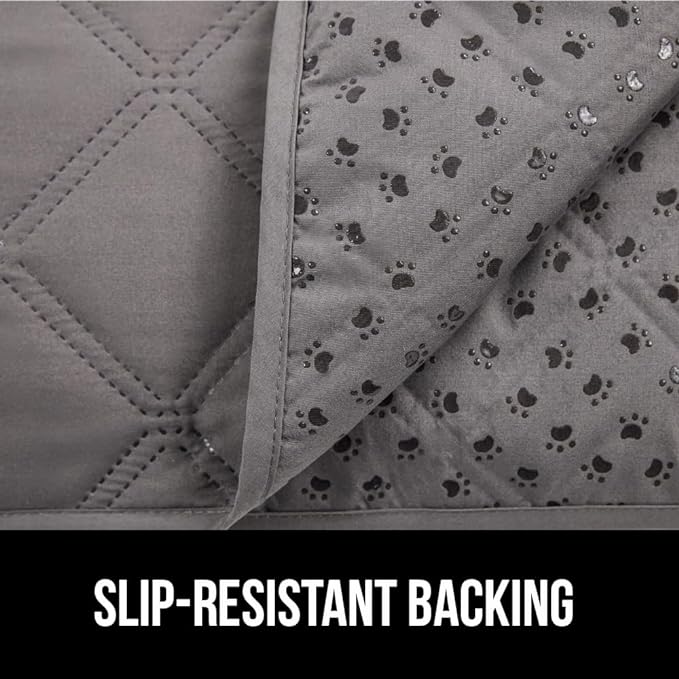 GORILLA GRIP Waterproof Bed Cover for Dogs, 102x82, Gripped Slip Resistant Backing, Leak Proof Washable Dog Blanket Covers Sofa, Couch, Sectional, Crate, Car, RV Seats, Pet Puppy Essentials, Charcoal