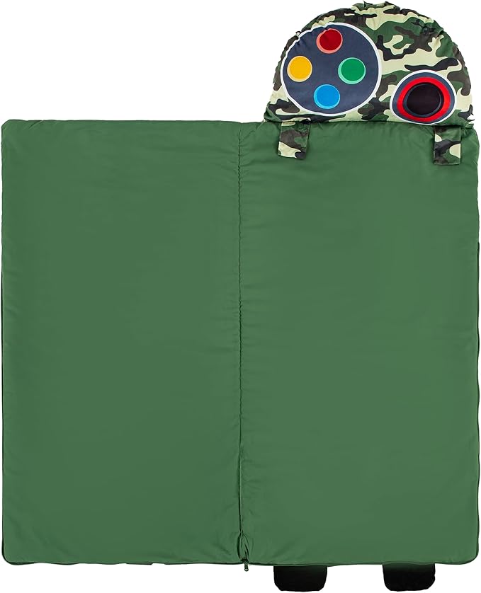 Kid's Nap Buddies Character Preschool Nap Mat, Toddler Sleeping Bag with Pillow for Daycare, Ages 3+