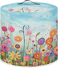 Air Fryer Cover Dust Cover, Easy to Clean Small Appliance Covers for 3 Quart Air Fryer & Pressure Cooker Kitchen Appliance Accessories with Pockets, Colorful Floral