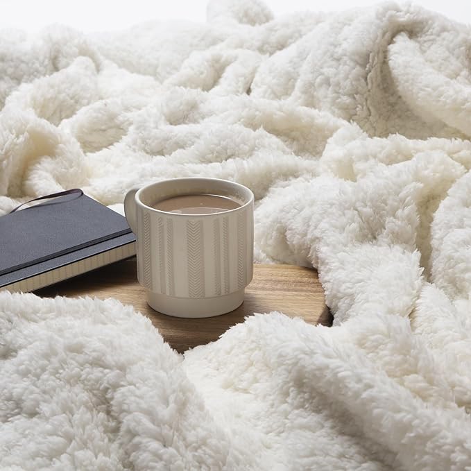 CARSTENS, INC. Wrangler Ultra Premium Super Soft Plush Sherpa Fleece Oversized Throw Blanket 54" x 68", Santa Fe Sun