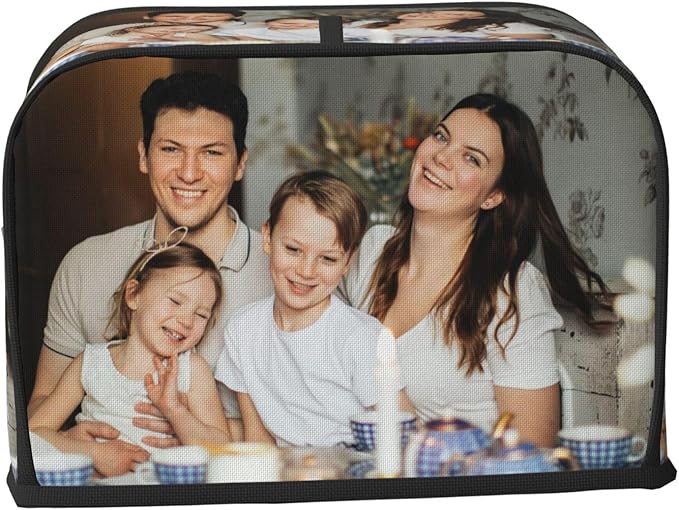 Custom Toaster Cover Personalized Waterproof Appliance Cover with Pocket Dustproof Oxford Fabric Machine Protector Fits Standard 2 Slice Toasters for Home Kitchen