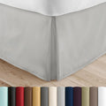 Linen Market Bed Skirt - Ultra Soft Microfiber - Easy Fit with 14 Inch Tailored Drop - Hotel Quality, Shrinkage & Fade Resistant - Bed Cover - Queen Bed Set - Bedroom Décor - (Light Gray)