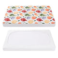 TILLYOU Pack and Play Sheet - Soft Quilted Crib Cover Pad, Toddlers Mattress Protector with 1''-3'' Deep Pocket, Thick Play Yard Playpen Sheets, Crib Mattress Pad, 39"x27", Fruit Shadow