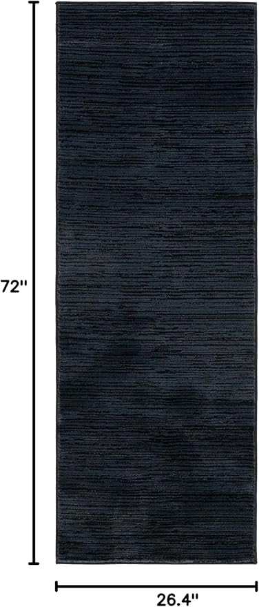 SAFAVIEH Vision Collection Runner Rug - 2'2" x 6', Black, Modern Ombre Design, Non-Shedding & Easy to Clean, Ideal for Entryway, Foyer, Bedroom (VSN606Z)