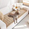 Non Slip Fuzzy Pet Couch Covers for Sofa, Washable Couch Cushion Covers for Dogs(Brown 70 x120cm)