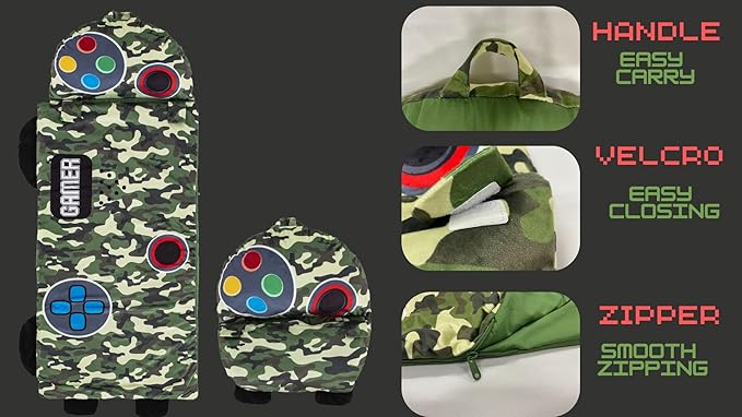 Kid's Nap Buddies Character Preschool Nap Mat, Toddler Sleeping Bag with Pillow for Daycare, Ages 3+