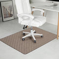 Chair Mat for Hardwood Floor, 50x63 Desk Computer Chair Mat for Hard Wood & Tile Floor, Large Anti-Slip Hard Floor Protector Rolling Chair for Office Home， Brown Square