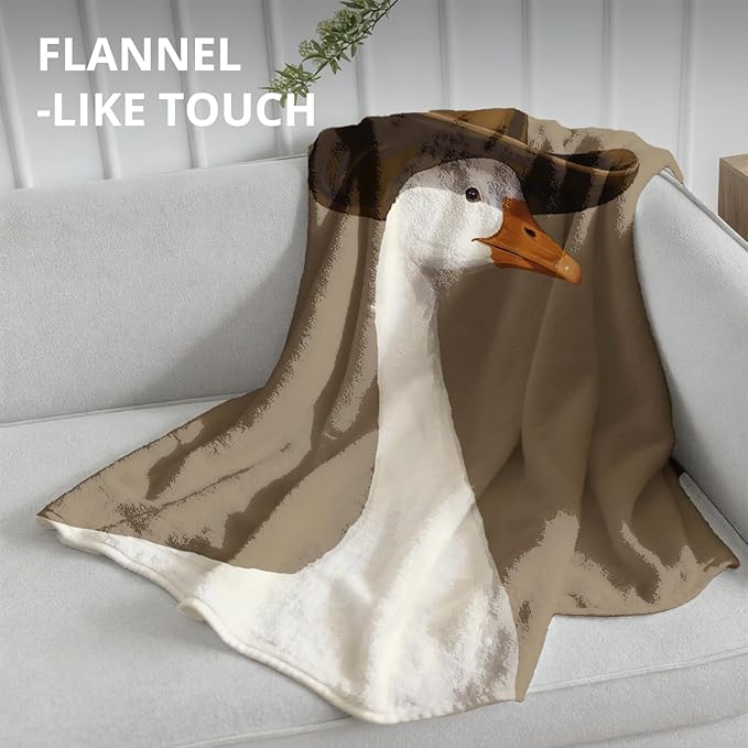 Cowboy Goose Western Blanket, Farm Animal Western Throw Blankets for Home Bedroom Nursery Room Couch Bed Decor, Goose Gifts, Cowboy Nursery Decor, 50x60 Inch