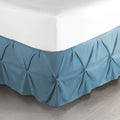 Nestl Blue Heaven Twin Bed Skirt - Pinch Pleat, 14" Drop, Microfiber