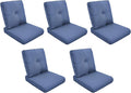 Patio Cushions for Outdoor Furniture - 22" x 25" x 4" UV Resistant Thick Foam Cushions Water Resistant Replacement Cushion for Outdoor Patio Furniture Chair/Sofa/Couch | Blue | 5-Pack |