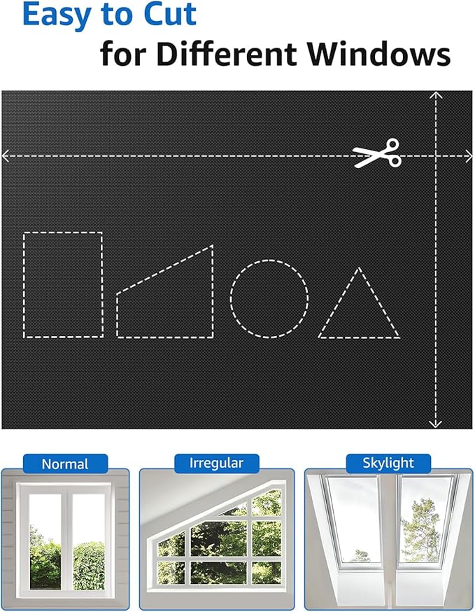 Sumobaby Blackout Curtains for Bedroom Portable 34"x58",No Drill Blackout Shades with Upgraded Hook&Loop Tapes,100% Black Out Window Cover,Thermal Insulated Blinds for Bedroom,Nursery(1 Panel,Black)