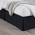 Nestl Black Twin XL Bed Skirt - Twin XL Size Bed Skirt 14 Inch Drop - Brushed Microfiber Bed Skirts - Hotel Quality Pleated Bed Skirt - Shrinkage & Fade Resistant