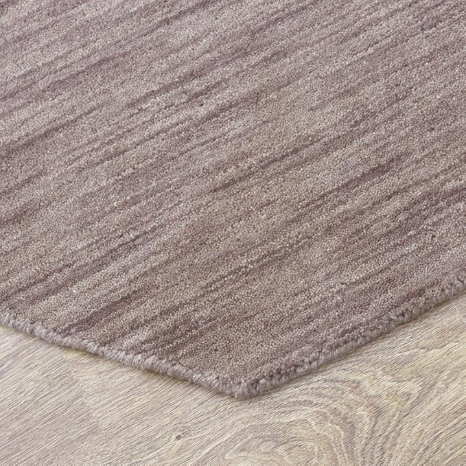 Hand Knotted Loom Wool ECO-Friendly Area Rugs - 10'x10', Octagon, Light Brown Color, Solid Plain Design, High Pile Thick Handmade Anti Skid Rugs for Living Room (L00111)