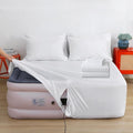 Air Mattress Sheet Set Full Size,6 Piece Deep Pocket Bed Sheet Set for 16-24 Inch Air Bed,Easy Inflate Access,Perfect for Guest Room, RV, Camping,White