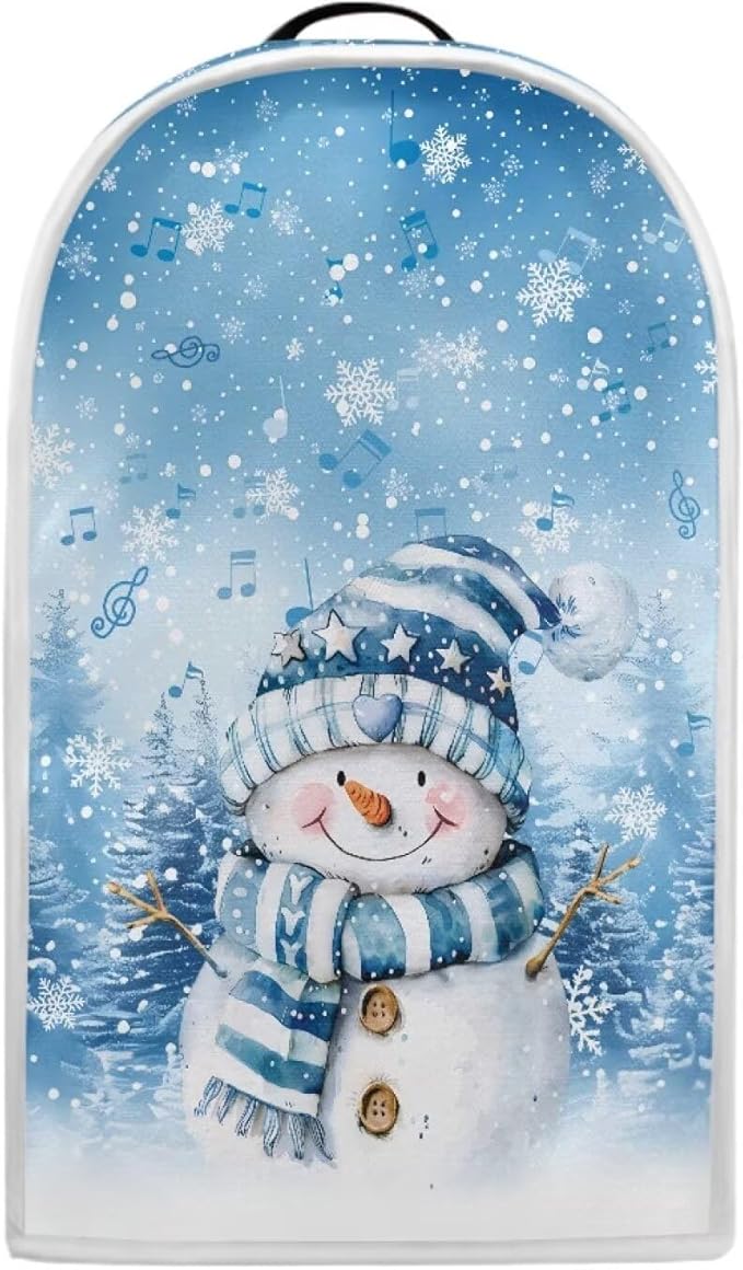 Christmas Blender Cover Dust Cover for Kitchen Snowman Food Processor Dust Covers with Handle Easy to Install Protection Covers for Stand Mixer Juice Machine Christmas Decor