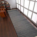 Rugsotic Carpets Hand Woven Flat Weave Kilim Wool ECO-Friendly Area Rugs - 2'6"x8', Runner Shape, Silver Color, Solid Plain Design, Low Pile Handmade Area Rugs for Living Room, Bed Room (D00111)