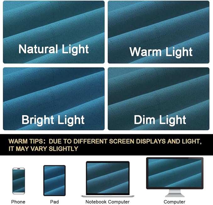 PrinceDeco 100% Blackout Curtains for Sliding Glass Doors Linen Blackout Curtains 108 Inches Long for Bedroom Extra Wide Sliding Glass Door Curtain for Living Room,W100 X L108 Inch,Blue Sapphire