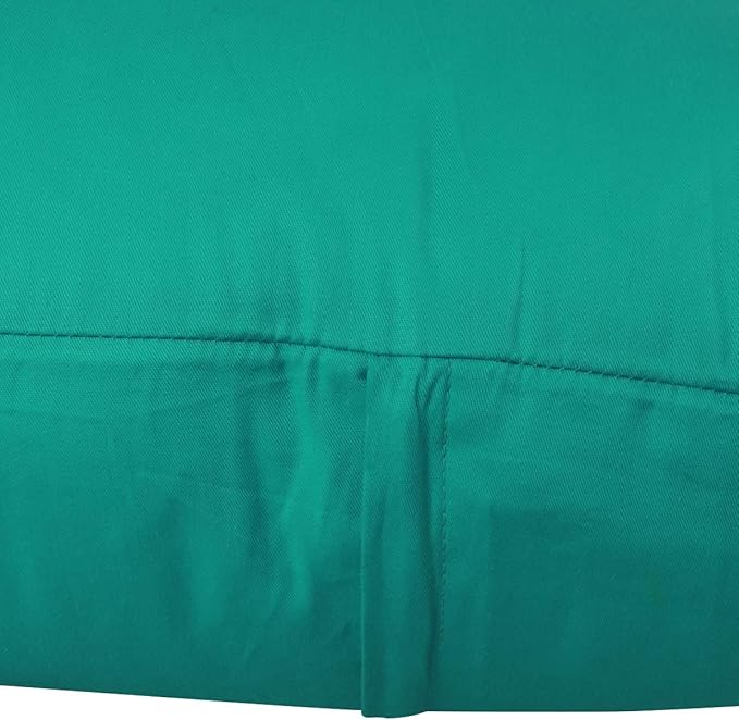 Thmyo 4-Pack 100% Cotton Comfortable Solid Decorative Throw Pillow Case, Square Cushion Cover Pillowcase Sublimation Blank Pillow Covers DIY Throw Pillowcase for Sofa(18x18 inch/ 45x45cm,Lake Blue)
