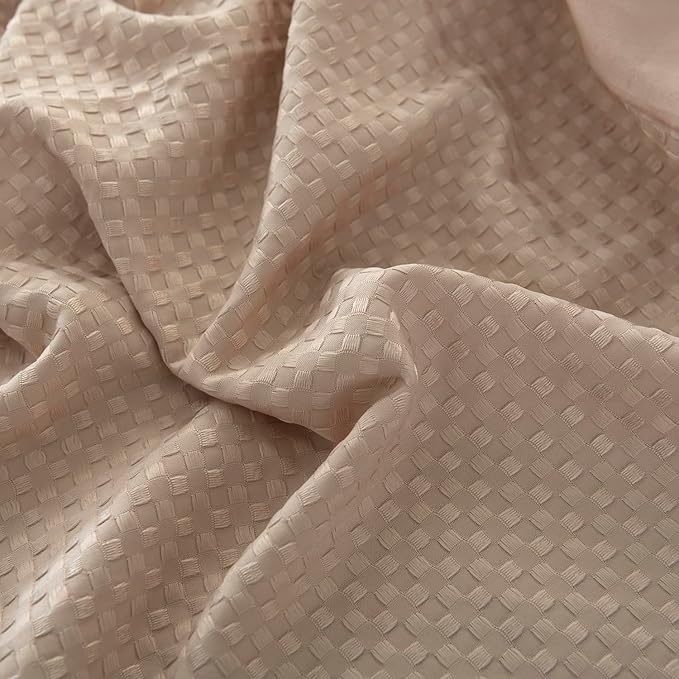Queen Bed Skirt, Pleated Waffle Weave Bed Skirt with Split Corners, Tailored Dust Ruffle 18 Inch Drop Easy Fit, Machine Washable (Cream, Queen - 18" Drop)