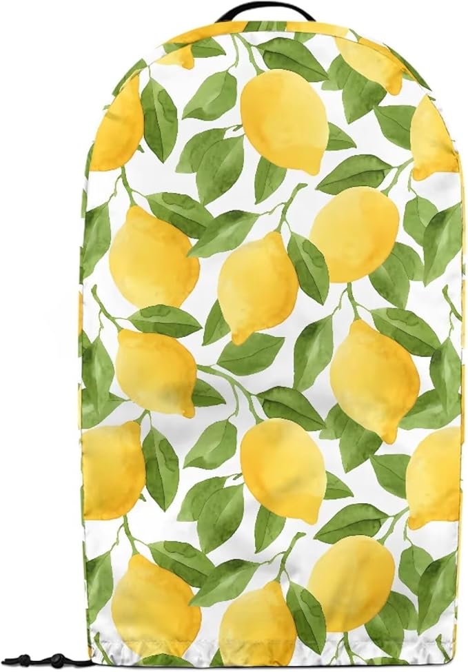 Lemon Leaf Print Countertop Blender Cover with Drawstring Kitchen Appliance Dust Protection 9.4”Lx7.2”Wx15.9”H Kitchen Blender Appliance for Home Kitchen Decor