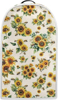 Talayituse Sunflower Bee Print Blender Dust Cover, Fingerprint Protection Cover for Stand Mixer or Coffee Machine, Home Kitchen Appliance Covers for Stain Dust Resistant Supplies